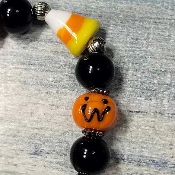 Colorful Halloween Candy Corn Kids Bracelet - Picture 4 of 7